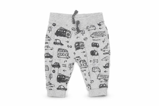 Front view of George Baby Grey sweatpants, size 3-6, Months