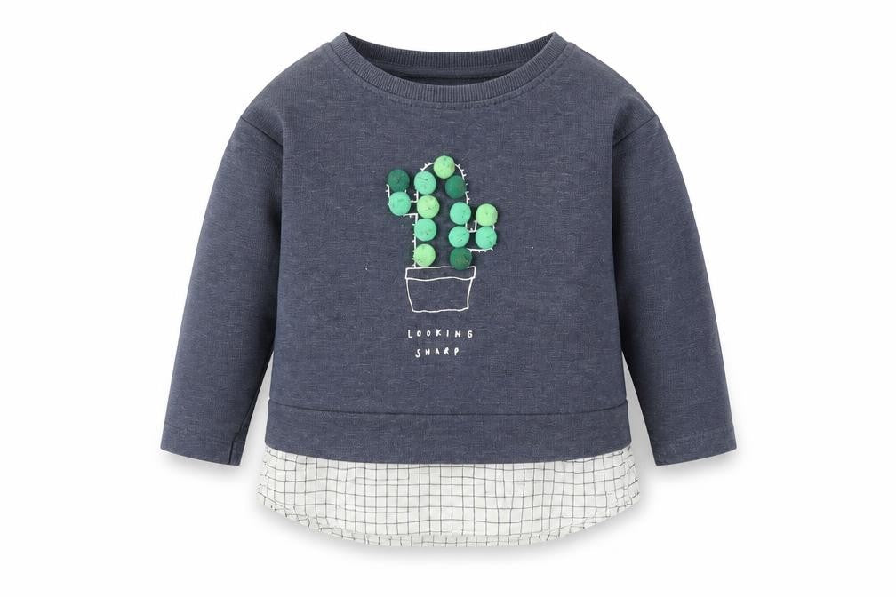 Front view of Next Baby Blue jumper, size 18-24, Months