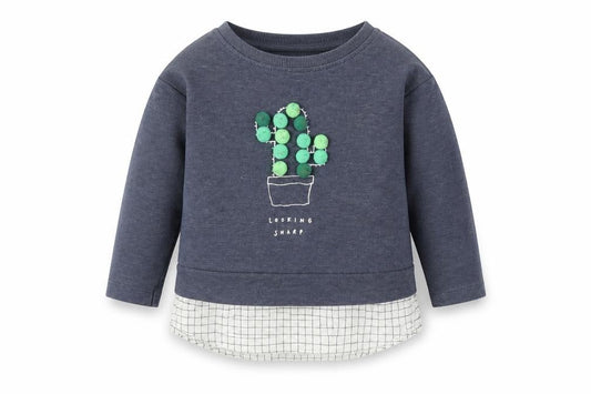 Front view of Next Baby Blue jumper, size 18-24, Months