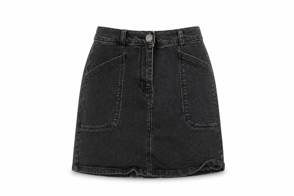 Front view of Nutmeg girls’ black a-line set, size 10-11, years
