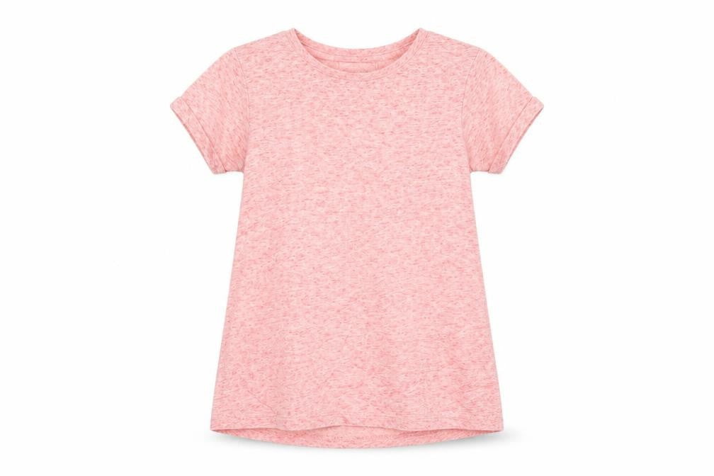 Front view of Tu girls’ red basic t-shirt, size 7, years