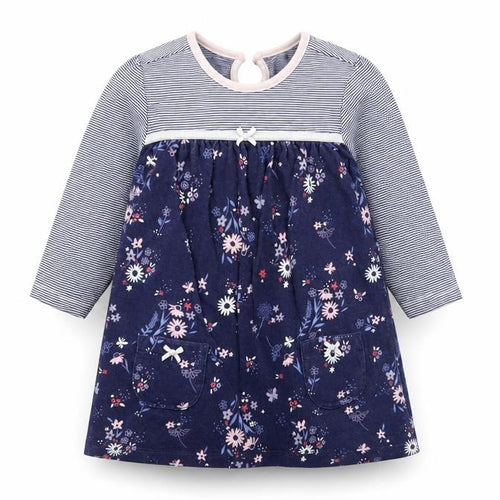 George Baby Blue Floral  Fit & Flare  Size 9-12 Months