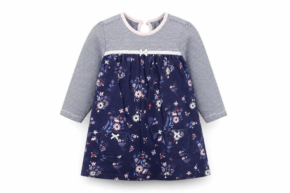 George Baby Blue Floral  Fit & Flare  Size 9-12 Months