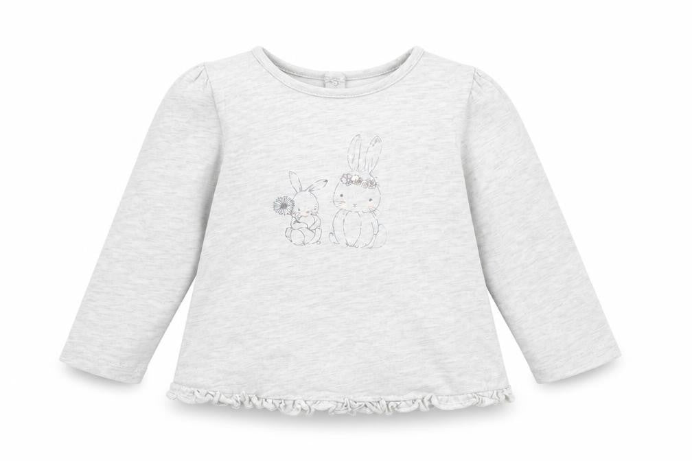 Front view of George Baby Grey Basic T-Shirt, size 9-12, Months