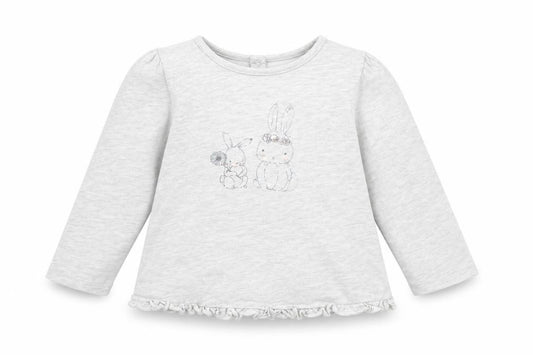 Front view of George Baby Grey Basic T-Shirt, size 9-12, Months