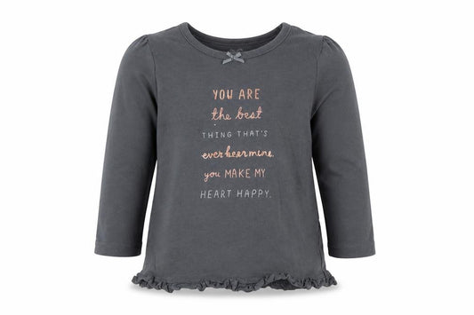 Front view of George Baby Grey Basic T-Shirt, size 9-12, Months