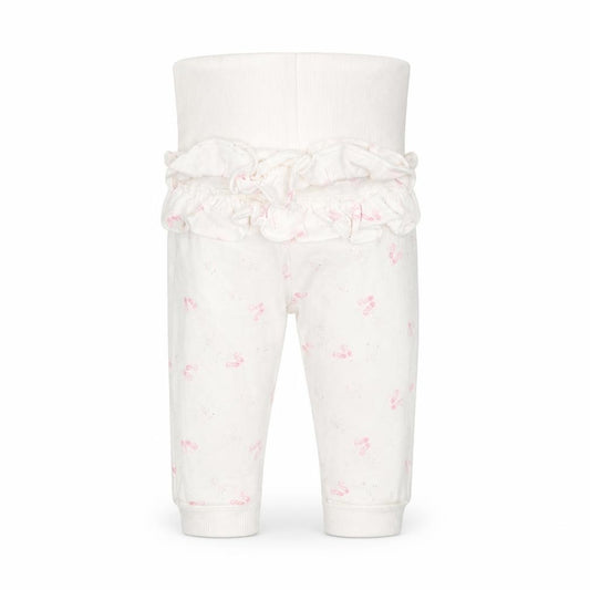 Front view of Mothercare Baby White Floral Leggings, size 3-6, Months