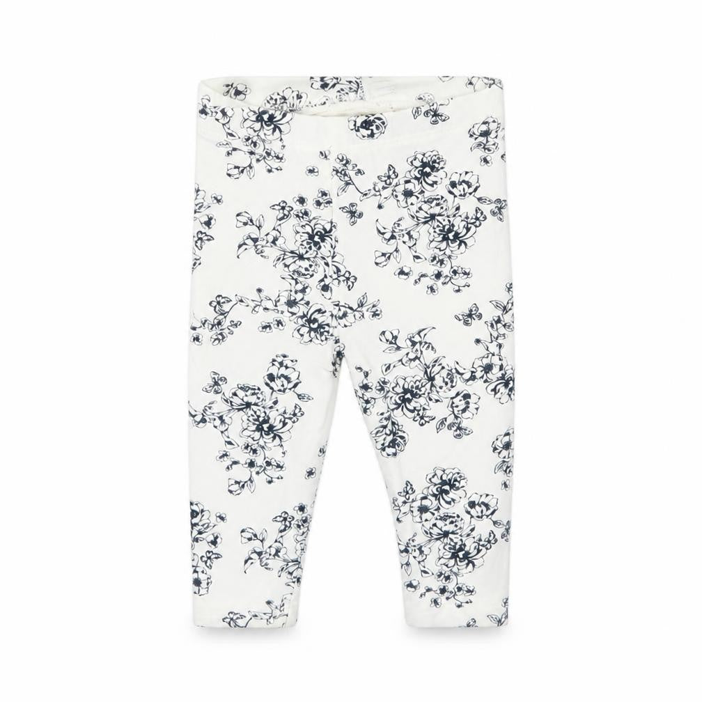 Front view of Tu Baby Blue Flecked Leggings, size 3-6, Months