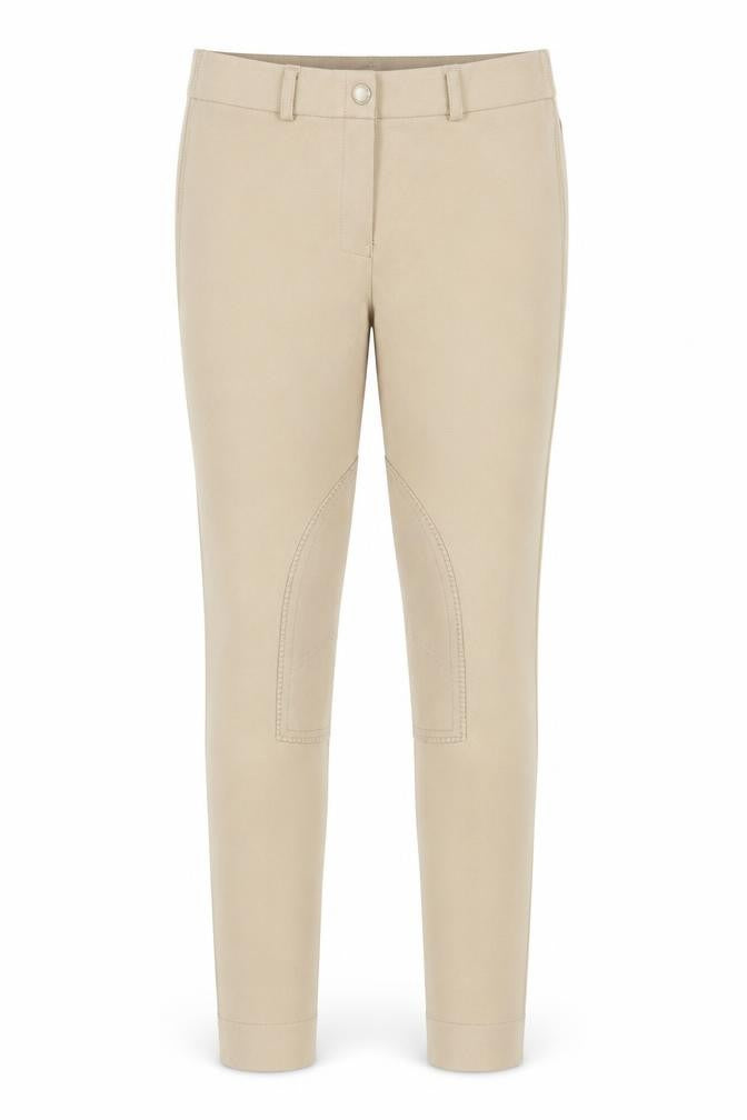 Front view of Requisite girls’ beige dungarees trousers, size 13, years