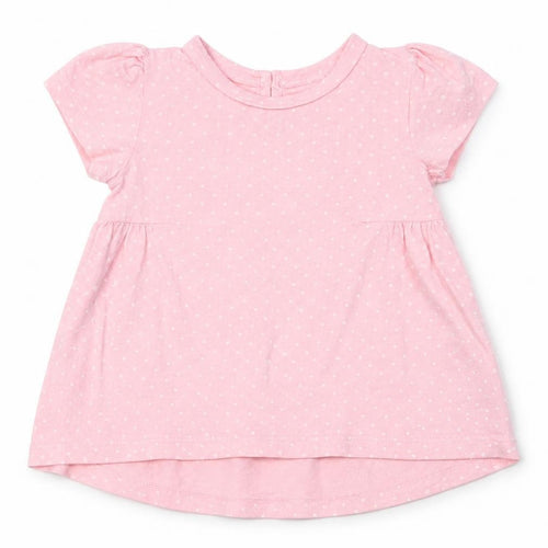 Mothercare Girls Pink Polka Dot  Basic T-Shirt Size 3-6 Months