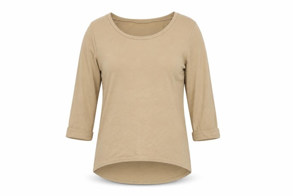 Front view of New Look women’s brown knit jumper, size UK 12