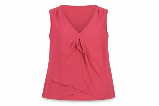 Front view of Next women’s brown basic blouse, size UK 14