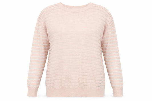 Front view of F&F women’s pink jumper, size UK 12