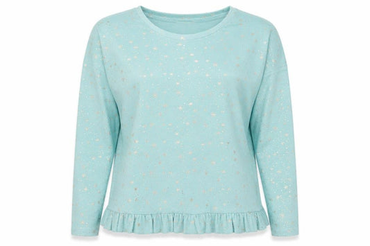 Front view of F&F women’s blue argyle/diamond jumper, size UK 12