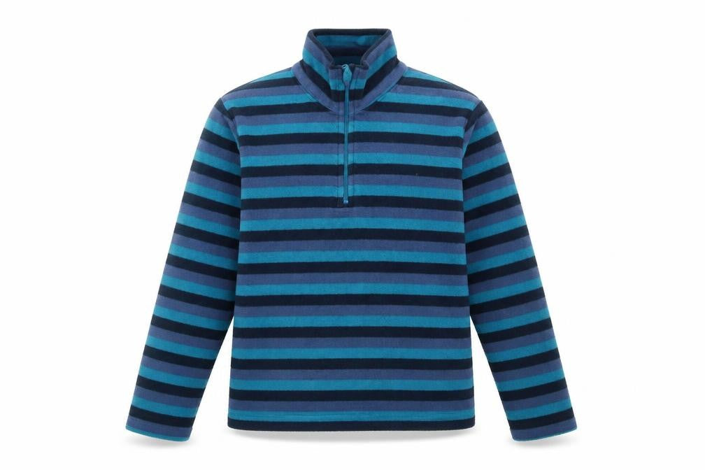Front view of Mountain Warehouse girls’ multicoloured striped jumper, size 9-10, years