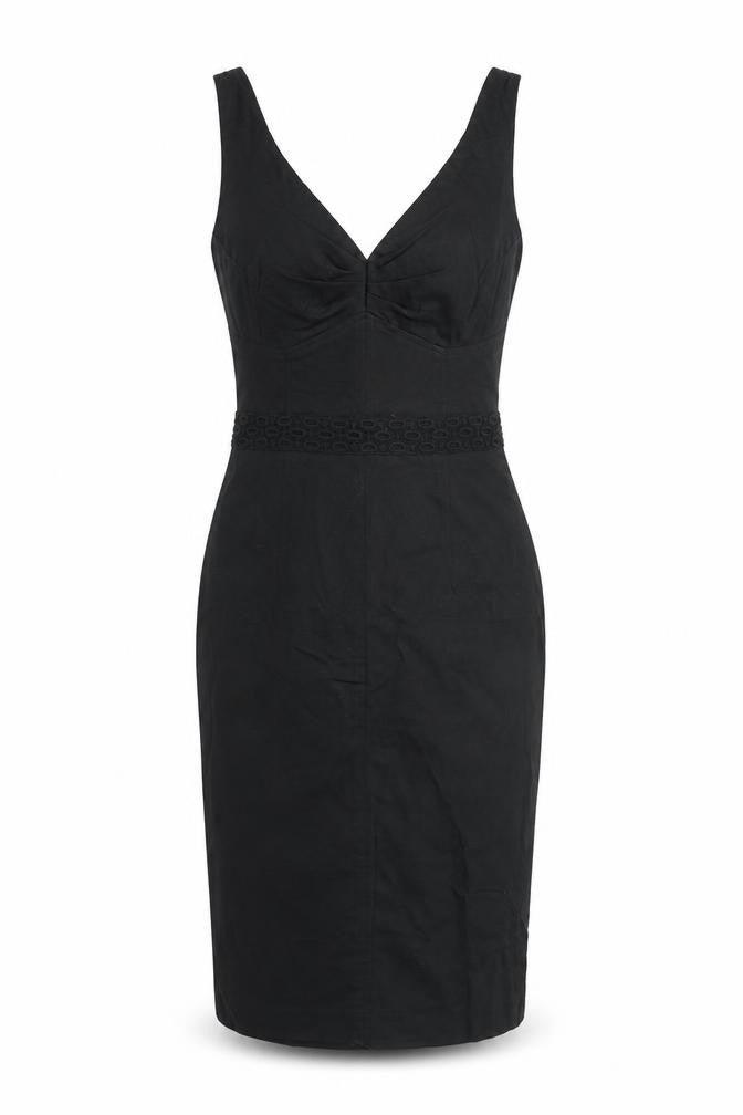 Front view of Nougat London women’s black houndstooth a-line, size XS