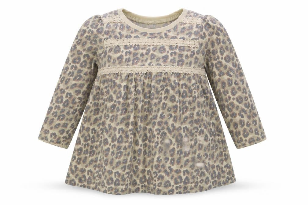 Front view of Next girls’ grey floral fit & flare, size 12-18, months