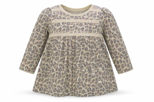 Front view of Next girls’ grey floral fit & flare, size 12-18, months