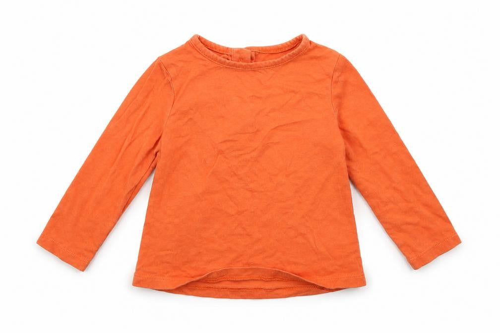 Front view of George Baby Orange Basic T-Shirt, size 6-9, Months