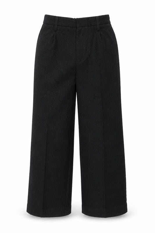Front view of John Lewis boys’ grey trousers, size 9, months - school