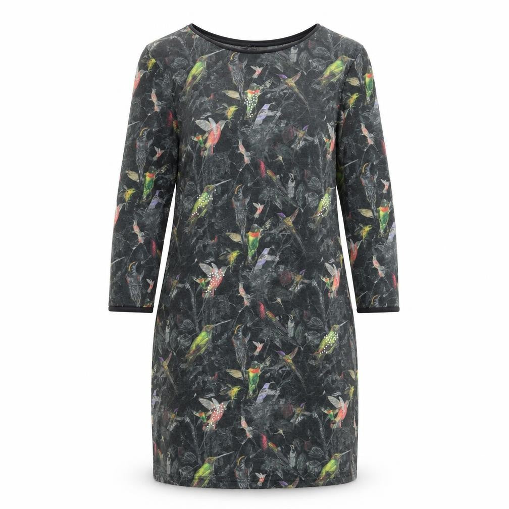 Dorothy Perkins Womens Green   T-Shirt Dress  Size 12  - Bird pattern