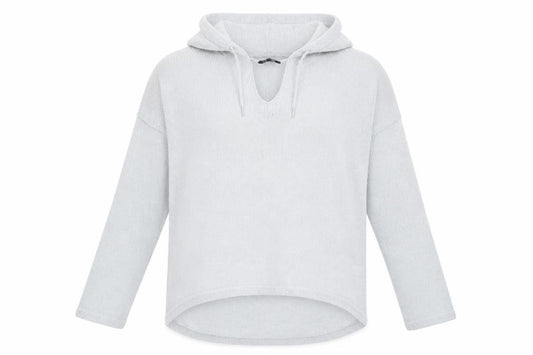 Front view of Select women’s grey pullover hoodie, size UK 12