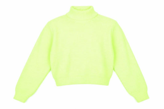 Front view of PRETTYLITTLETHING women’s green jumper, size UK 12