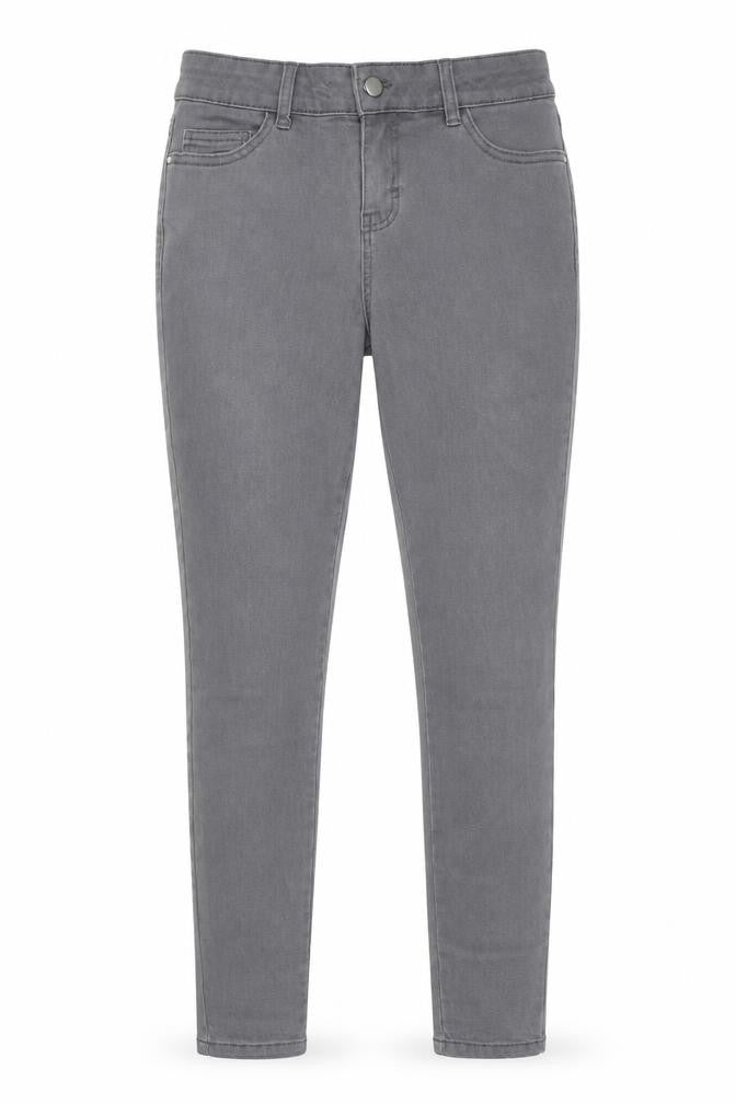 Front view of Tu women’s grey skinny jeans, size UK 8, 28-inch leg