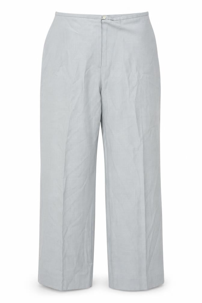 Front view of Berkertex women’s grey trousers, size UK 18, 27-inch leg