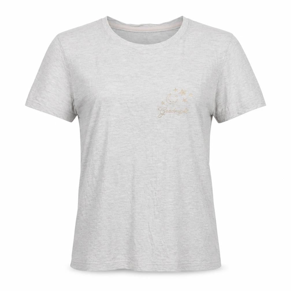 Front view of New Look women’s grey basic t-shirt, size S
