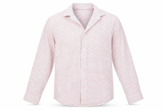 Front view of Penny boys’ white check basic button-up, size 12, years