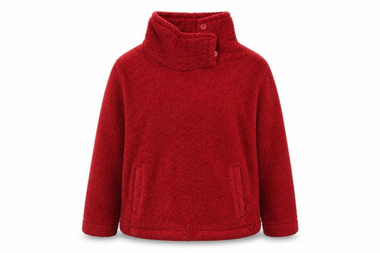 Front view of F&F women’s red jumper, size UK 12