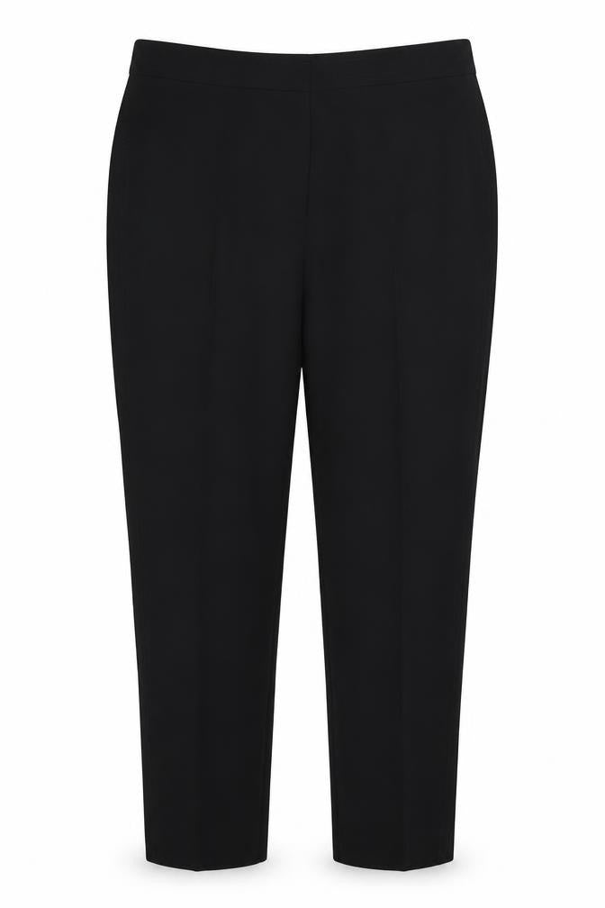 Front view of Marks & Spencer women’s black trousers, size UK 16, 25-inch leg