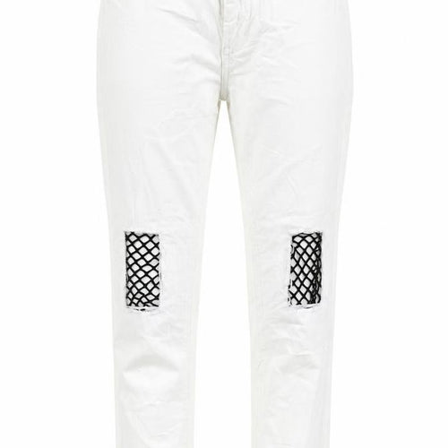 luizacco Womens White   Trousers  Size M L26 in