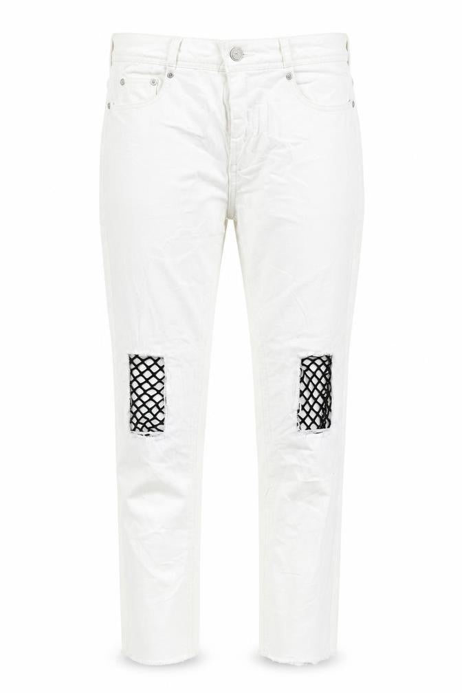 luizacco Womens White   Trousers  Size M L26 in