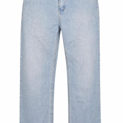 bigreoss Mens Blue  Denim Straight Jeans Size 24 L34 in
