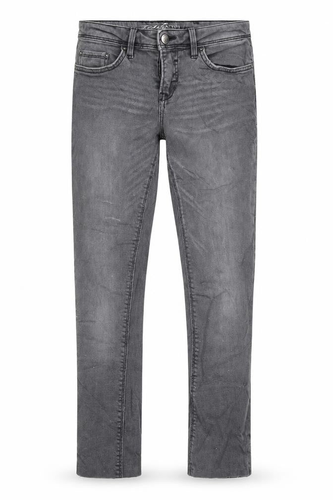 Front view of NOVA women’s grey denim skinny jeans, size UK 8, 26-inch leg