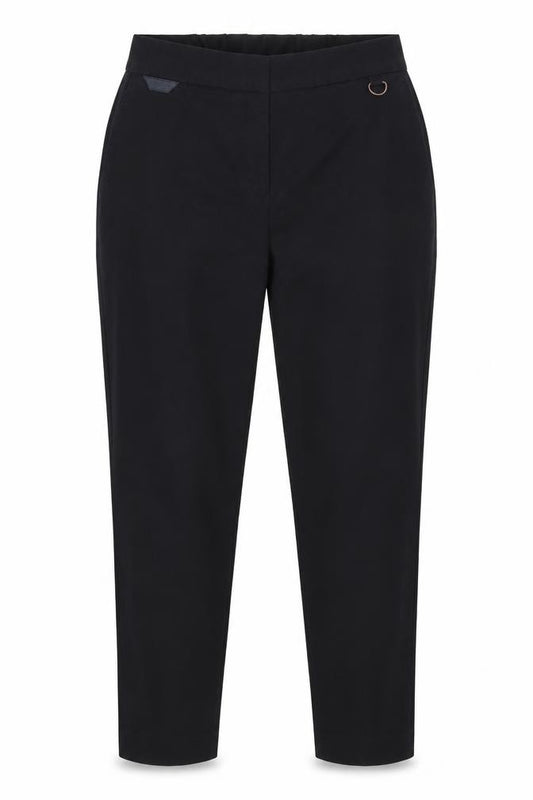 Front view of Barclay women’s blue trousers, size UK 12, 30-inch leg