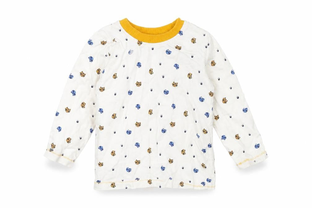 George Baby White Animal Print  Basic T-Shirt Size 9-12 Months