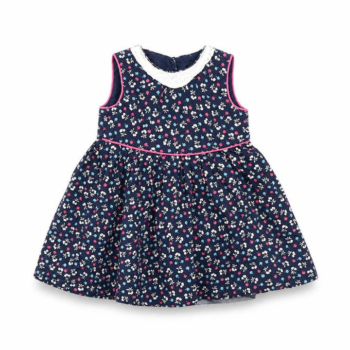 Monsoon Girls Blue Polka Dot Fit & Flare Size 6-9 Months