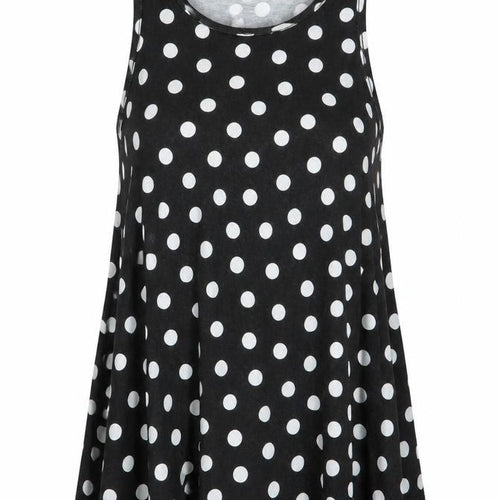 ASOS Womens Black Polka Dot  Tunic T-Shirt Size 8