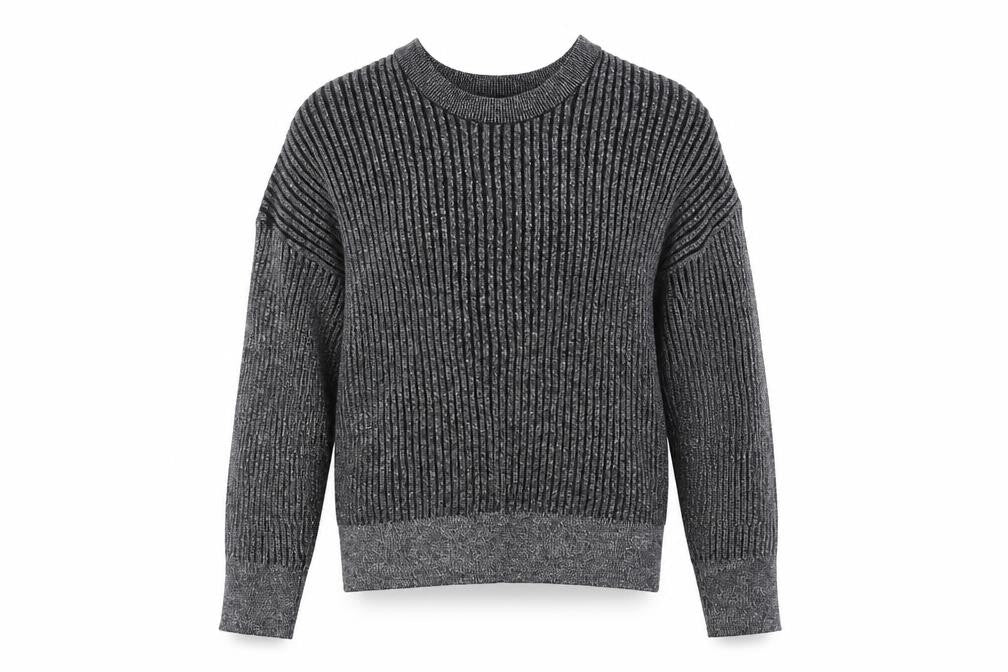Front view of Topshop women’s grey jumper, size UK 10