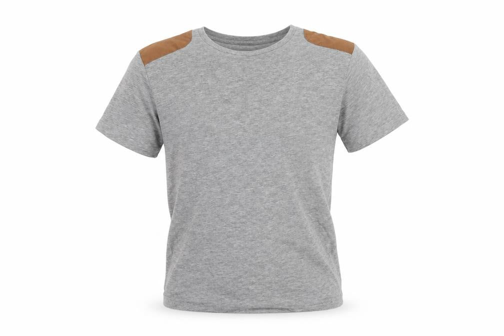 Front view of River Island boys’ grey basic t-shirt, size 9-10, years