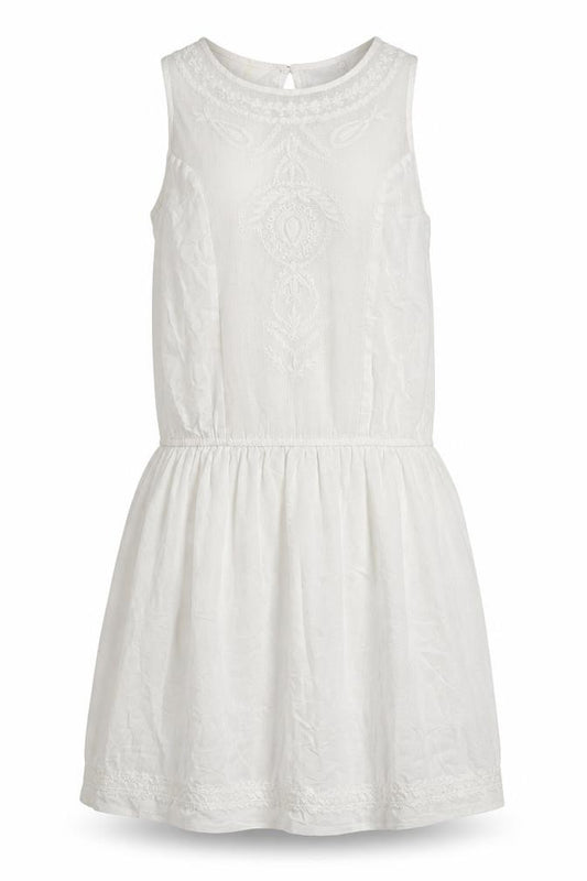 Front view of Next women’s white a-line, size UK 10