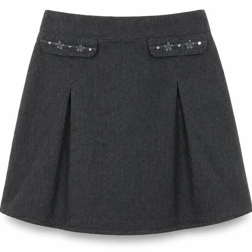 M&S Girls Grey   A-Line Skirt Size 5-6 Years