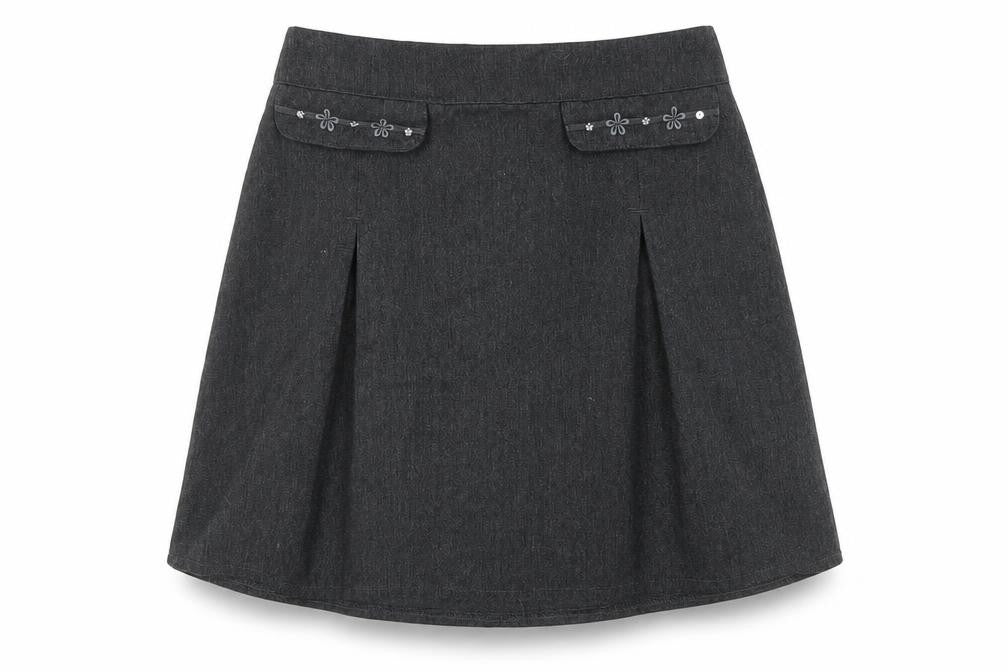 M&S Girls Grey   A-Line Skirt Size 5-6 Years