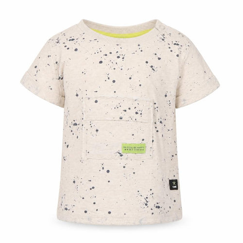 Mini Club Baby Grey Spotted  Basic T-Shirt Size 9-12 Months  - Be Cool Be Happy Be a Star