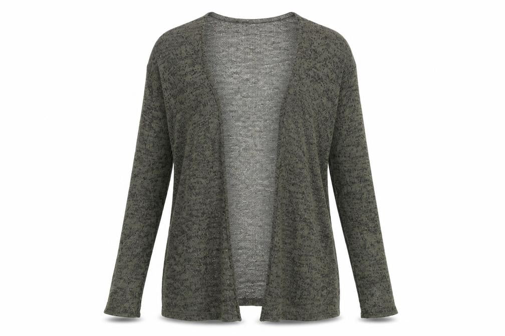 Front view of Divided women’s brown cardigan jumper, size UK 4
