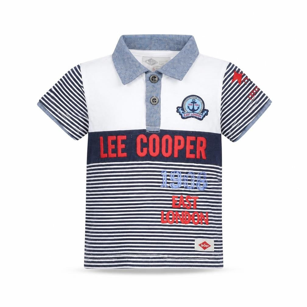 Front view of Lee Cooper Baby White Basic T-Shirt, size 12, Months
