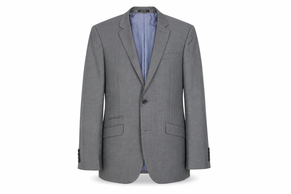 Front view of Cedarwood State men’s grey blazer, size 40